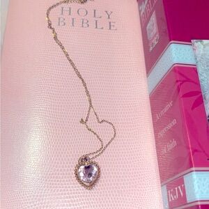 Heart Diamond charm necklace